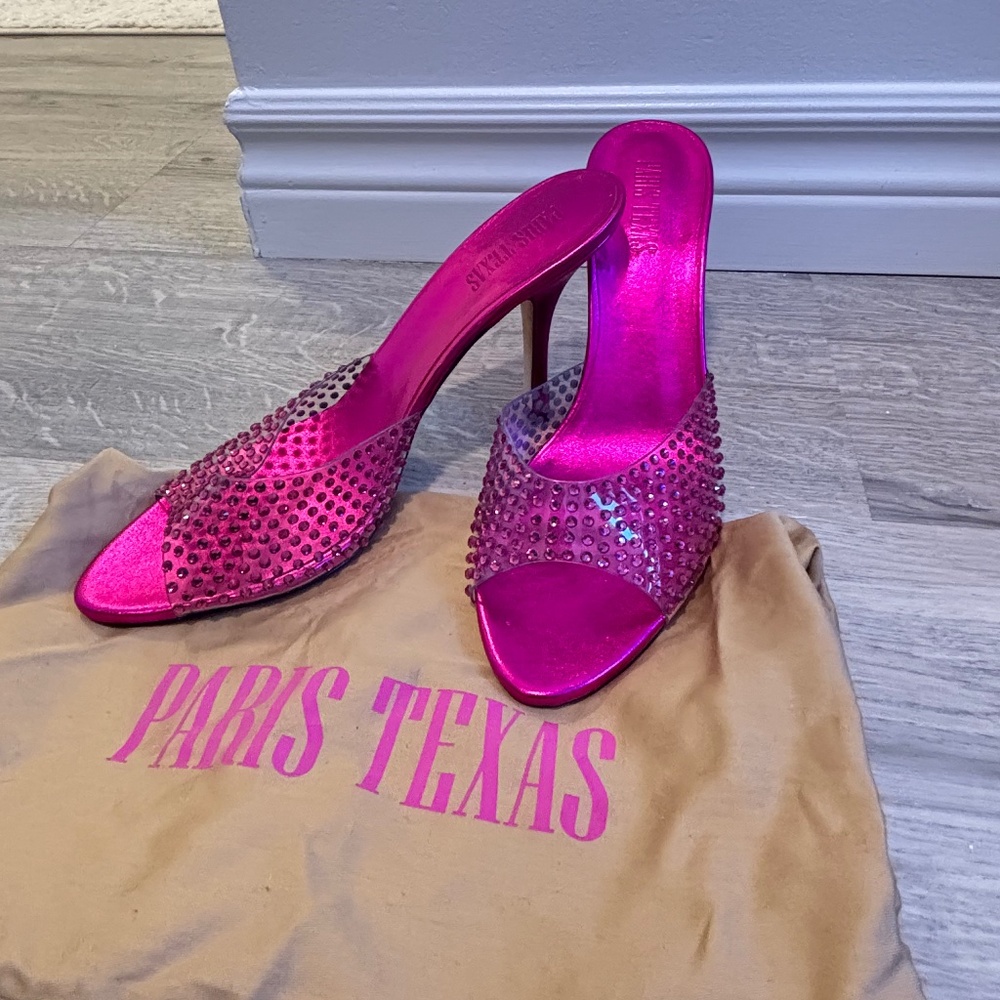 NWT Paris Texas PVC Crystal Embellished Pumps - Size 39.5